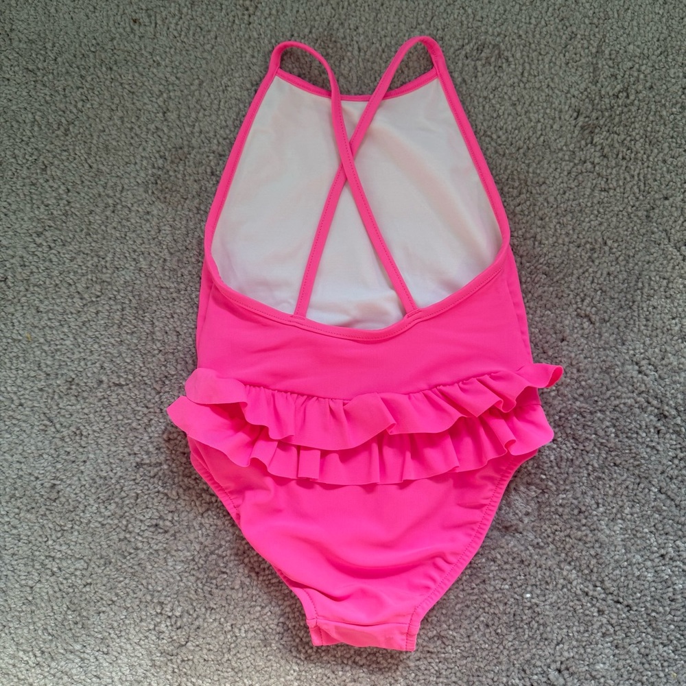 Ralph Lauren Hot Pink Ruffle Swimsuit - 12 months